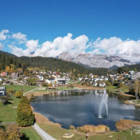 Lovely 1-Bedroom Vacation Studio Apartment With Pool And Sauna Laax Kültér fotó